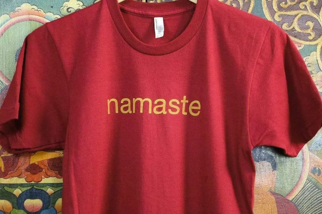 100% Cotton Red Namaste T Shirt