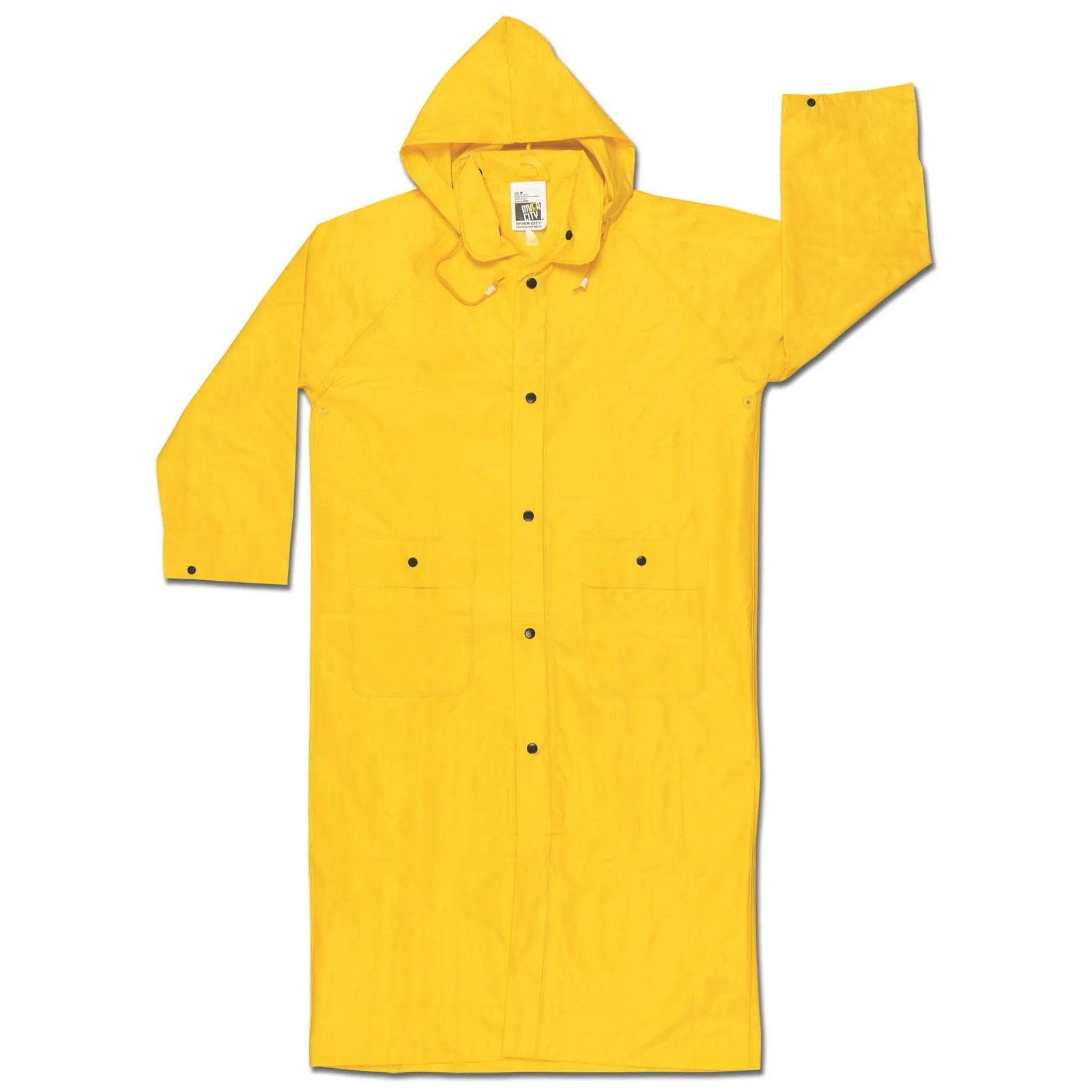 300CX2 MCR Wizard,.28mm,PVC/nylon/PVC,Flame Retardant,Coat W/Detach Hood,Yellow