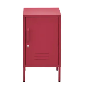 ArtissIn Mini Metal Locker Storage Shelf Organizer Cabinet Bedroom Pink