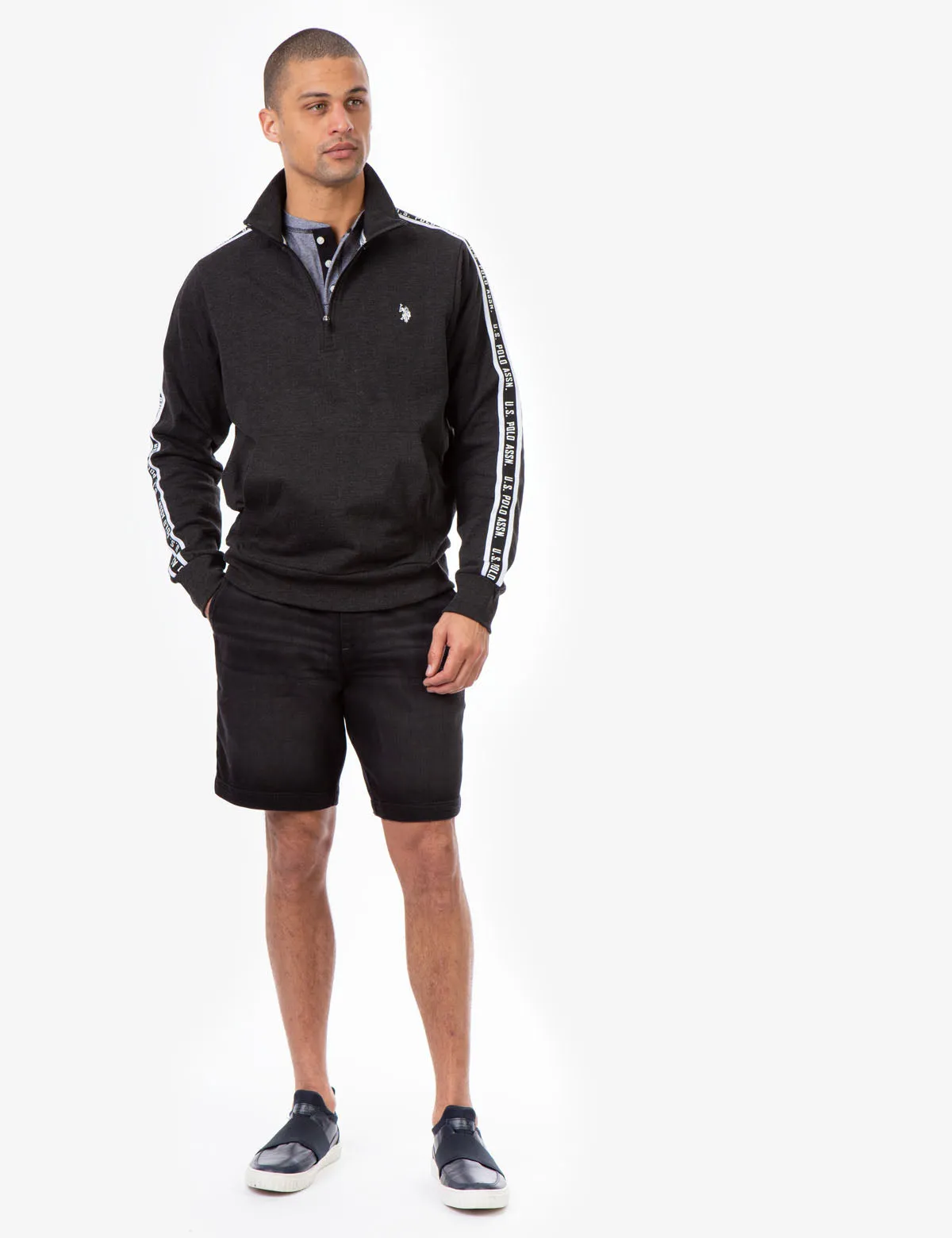 BLACK MALLET QUARTER ZIP PULLOVER