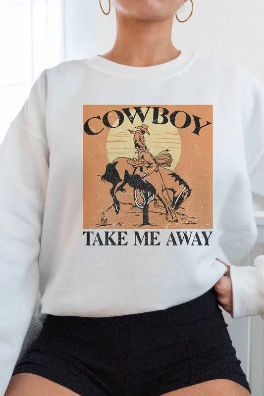 COWBOY TAKE ME AWAY GRAPHIC SWEATSHIRT PLUS SIZE