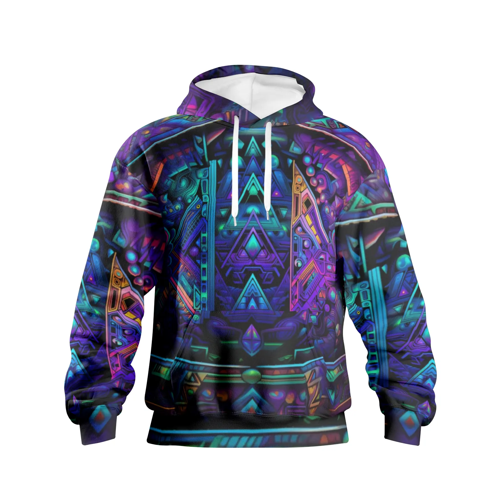 CYBERNIGHT Men's Pullover Hoodies | ACIDMATH AI