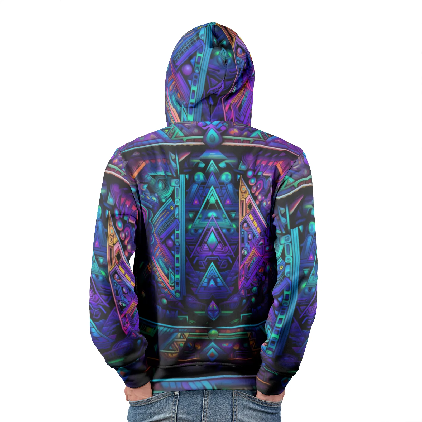 CYBERNIGHT Men's Pullover Hoodies | ACIDMATH AI