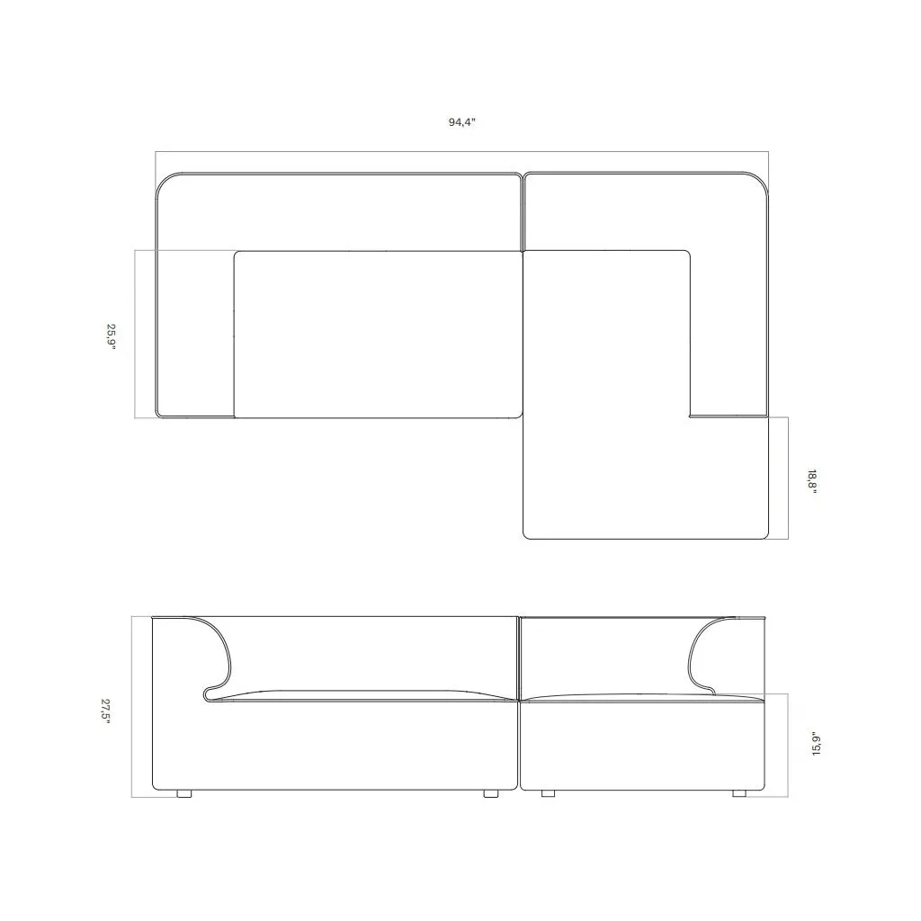 Eave Modular Chaise Sofa