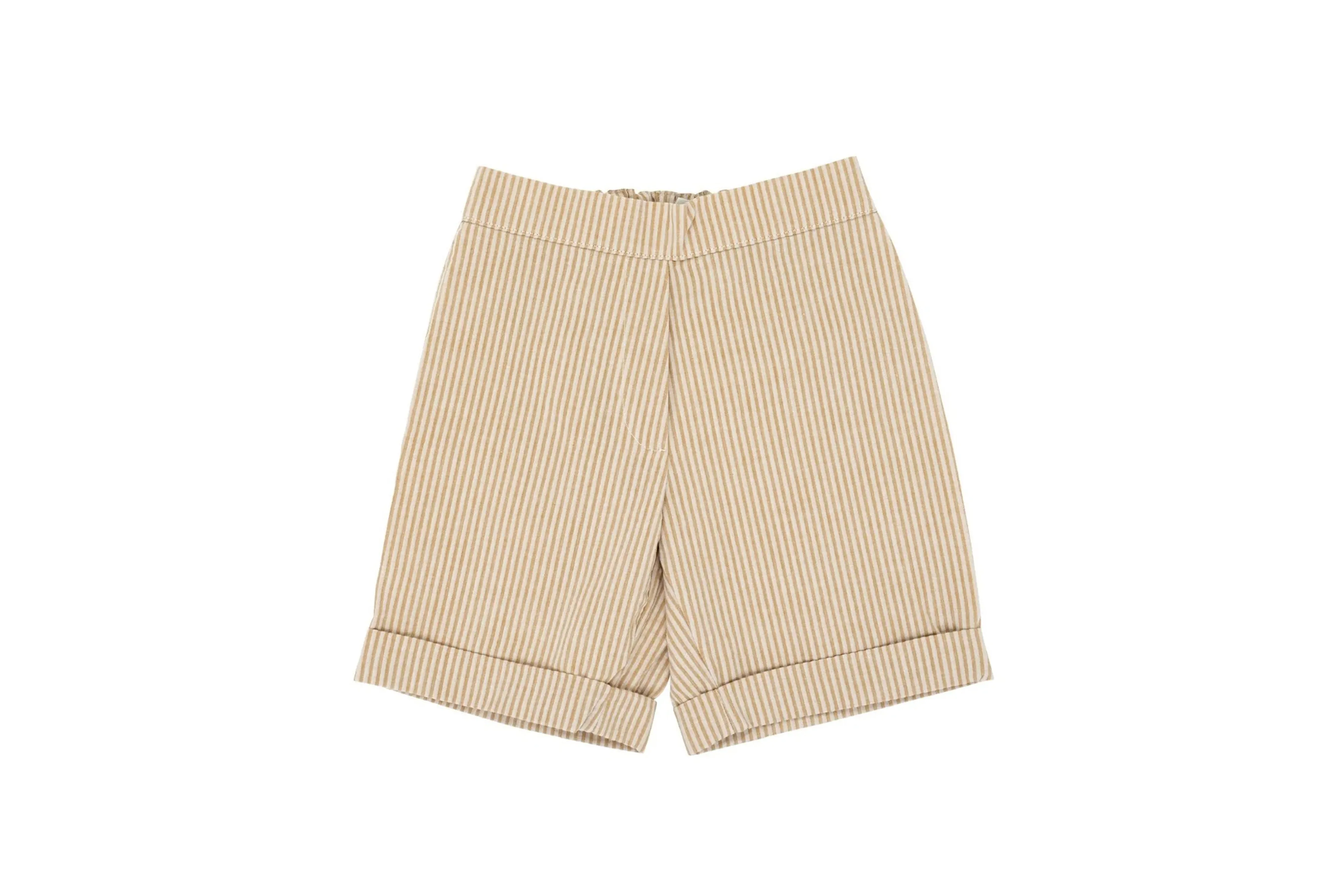 Elisa Short - Beige Stripes