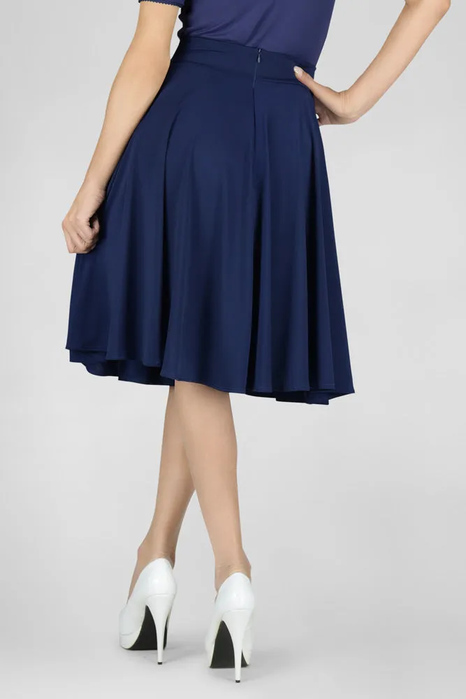 En Femme Flowing Swing Midi Skirt