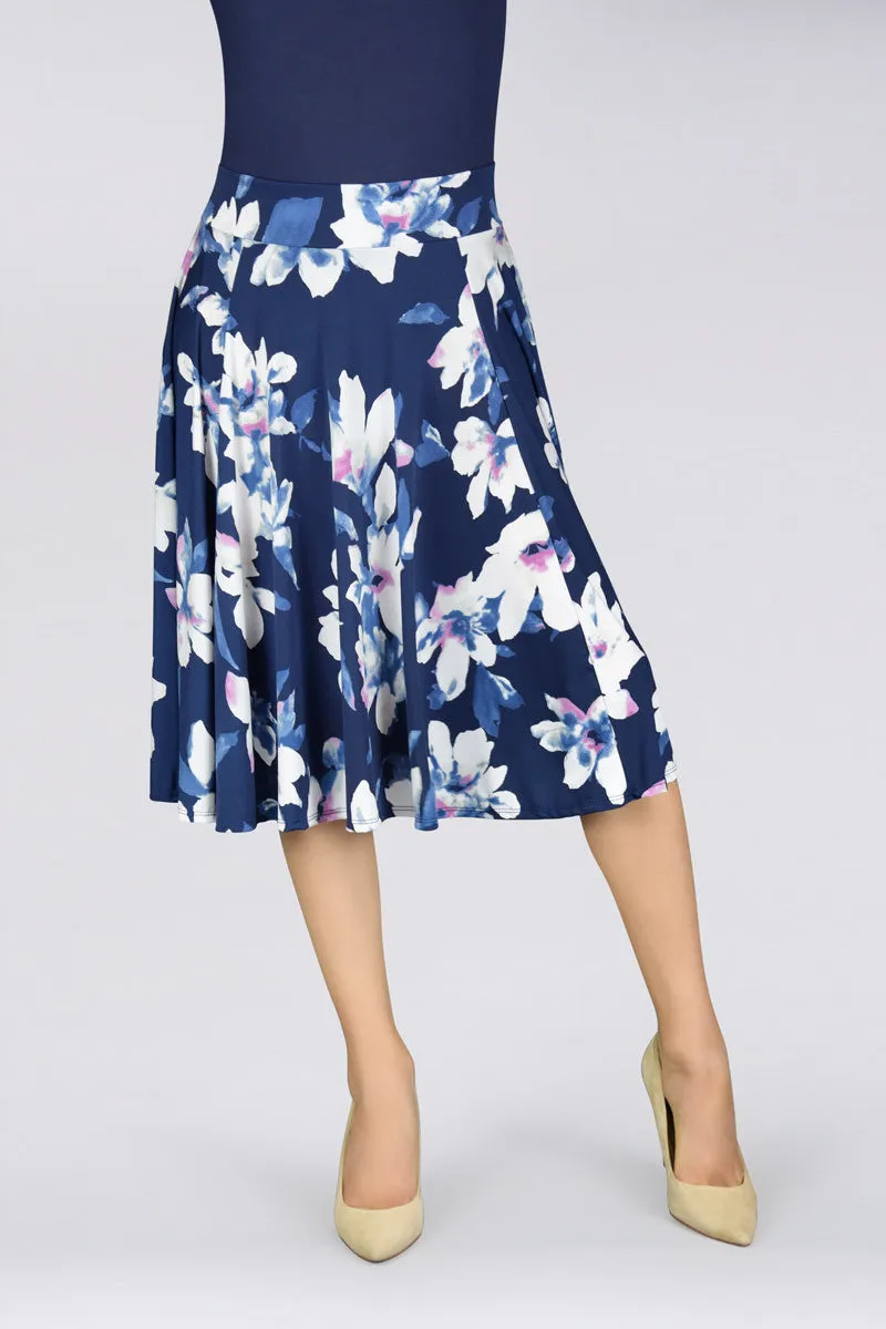 En Femme Flowing Swing Midi Skirt