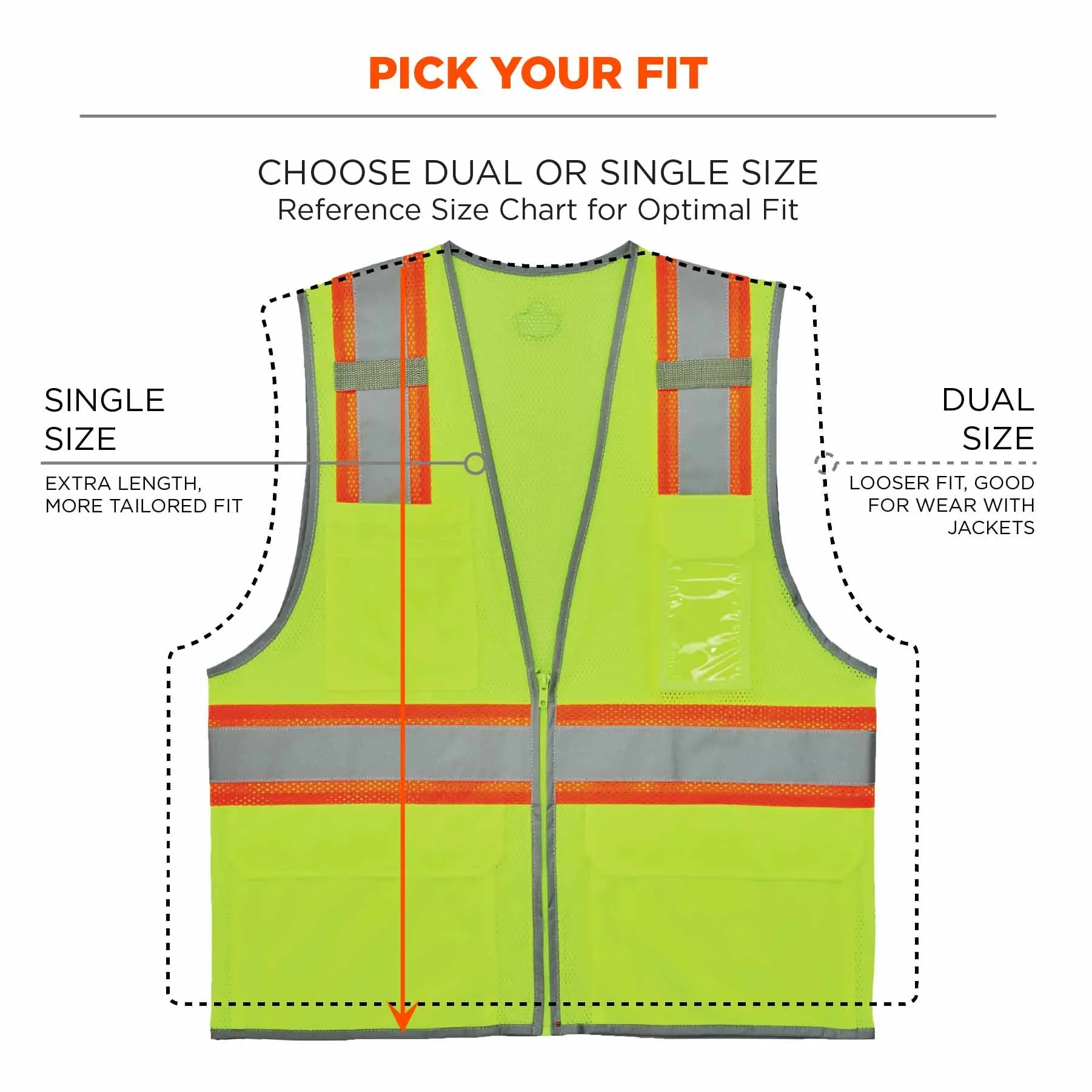 Ergodyne 24565 8246Z-S XL Lime Class 2 Two-Tone Mesh Vest - Single Size