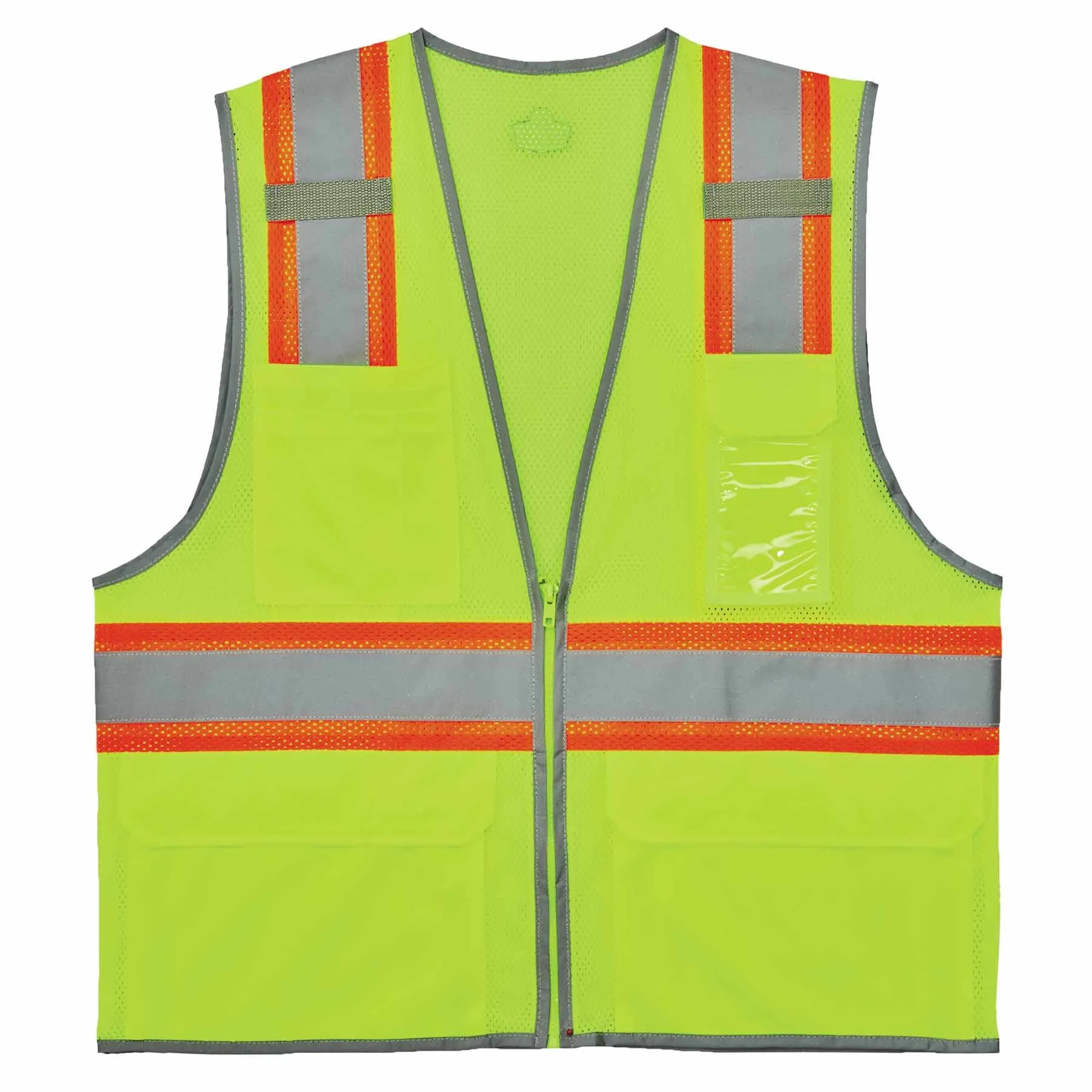 Ergodyne 24565 8246Z-S XL Lime Class 2 Two-Tone Mesh Vest - Single Size