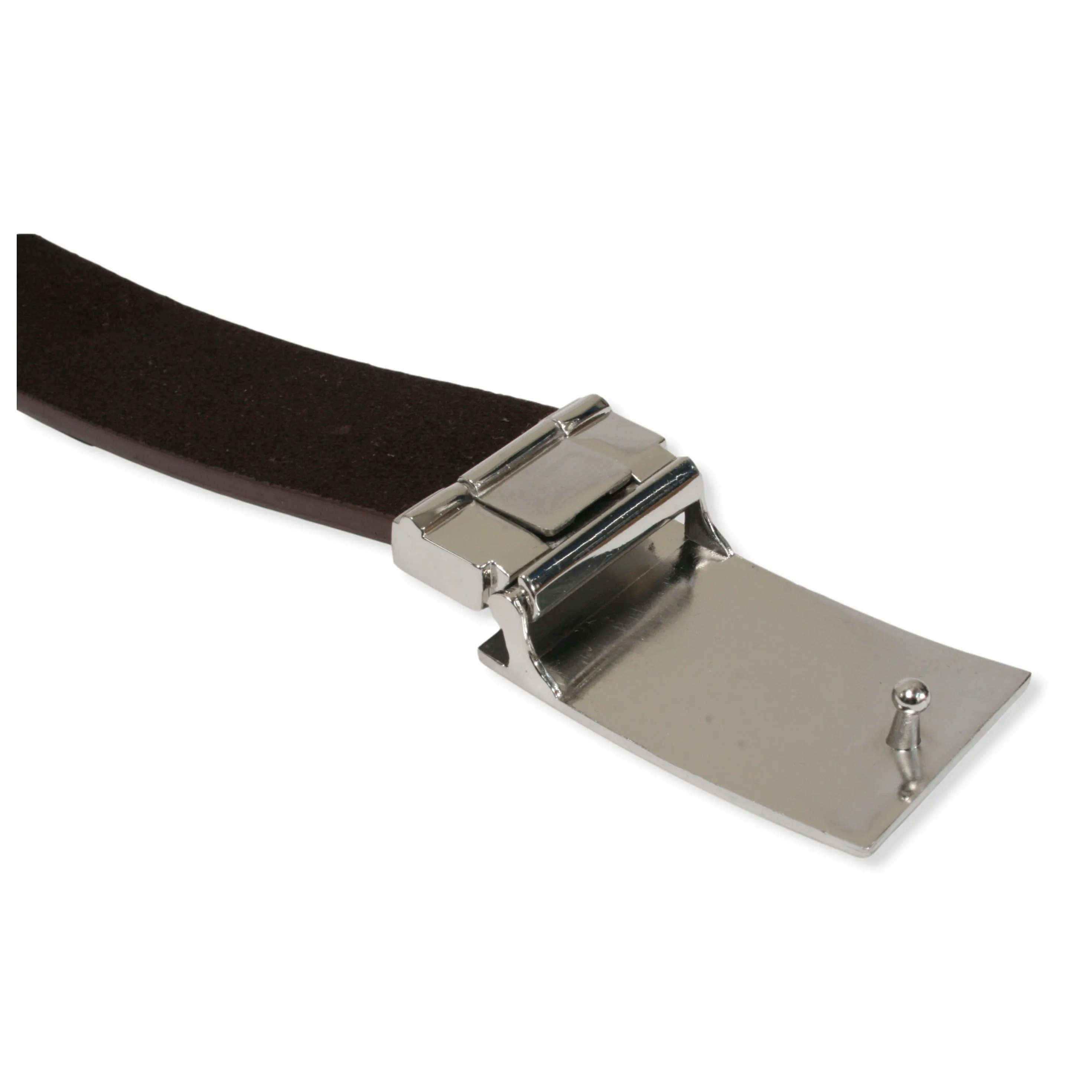 Fox Face Leather Belt & Buckle Black or Brown