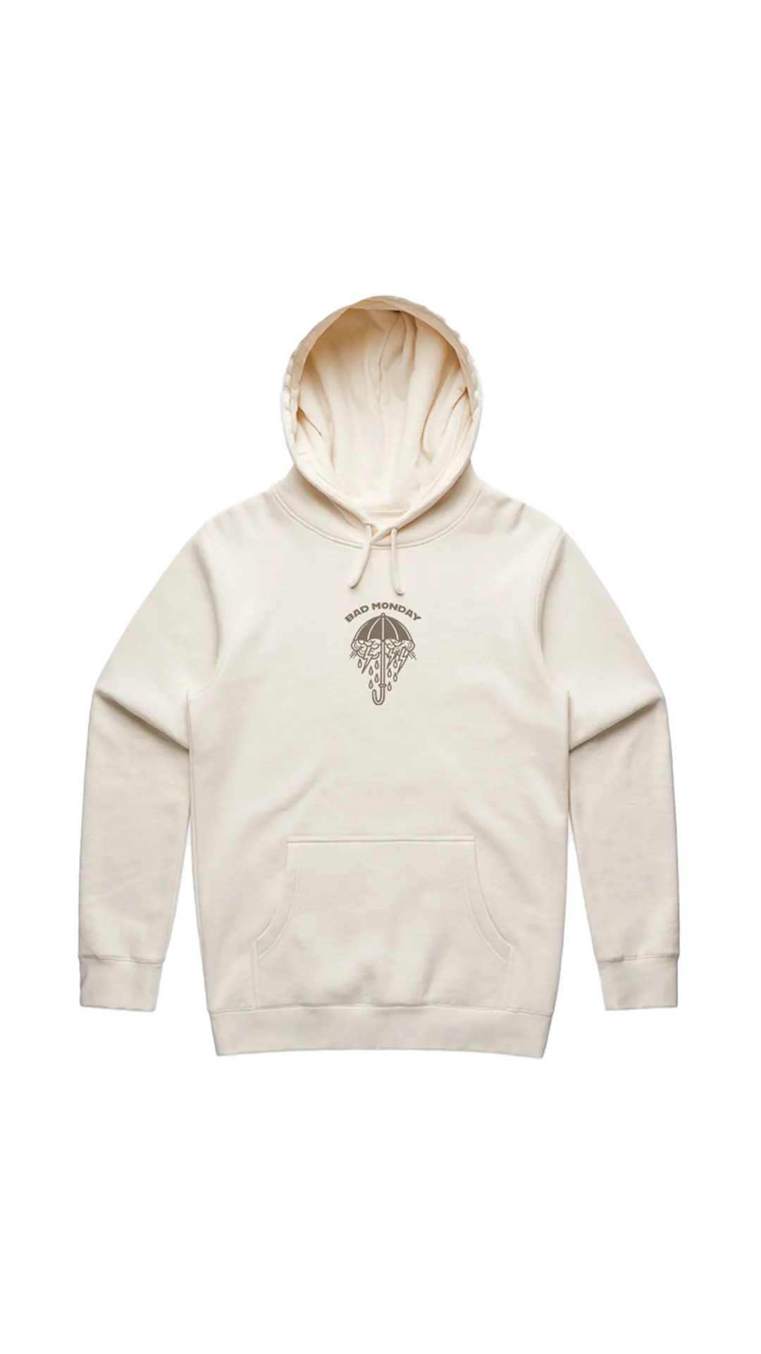 Heavy Weight AW Rains Hoodie Ecru / Front Print