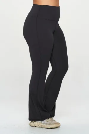 High Waisted Buttery Soft Yoga Flare - Black