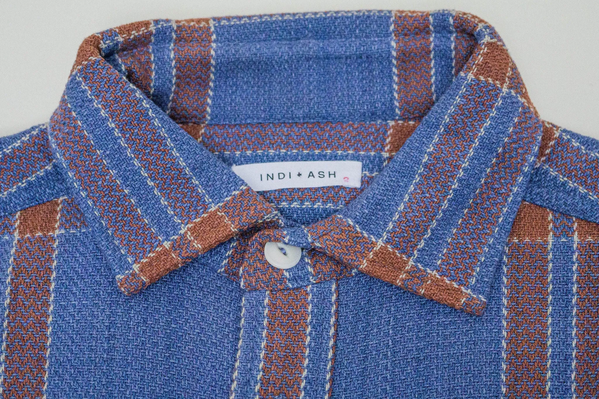 Indi   Ash LS Ames Workshirt - Indigo Big Plaid