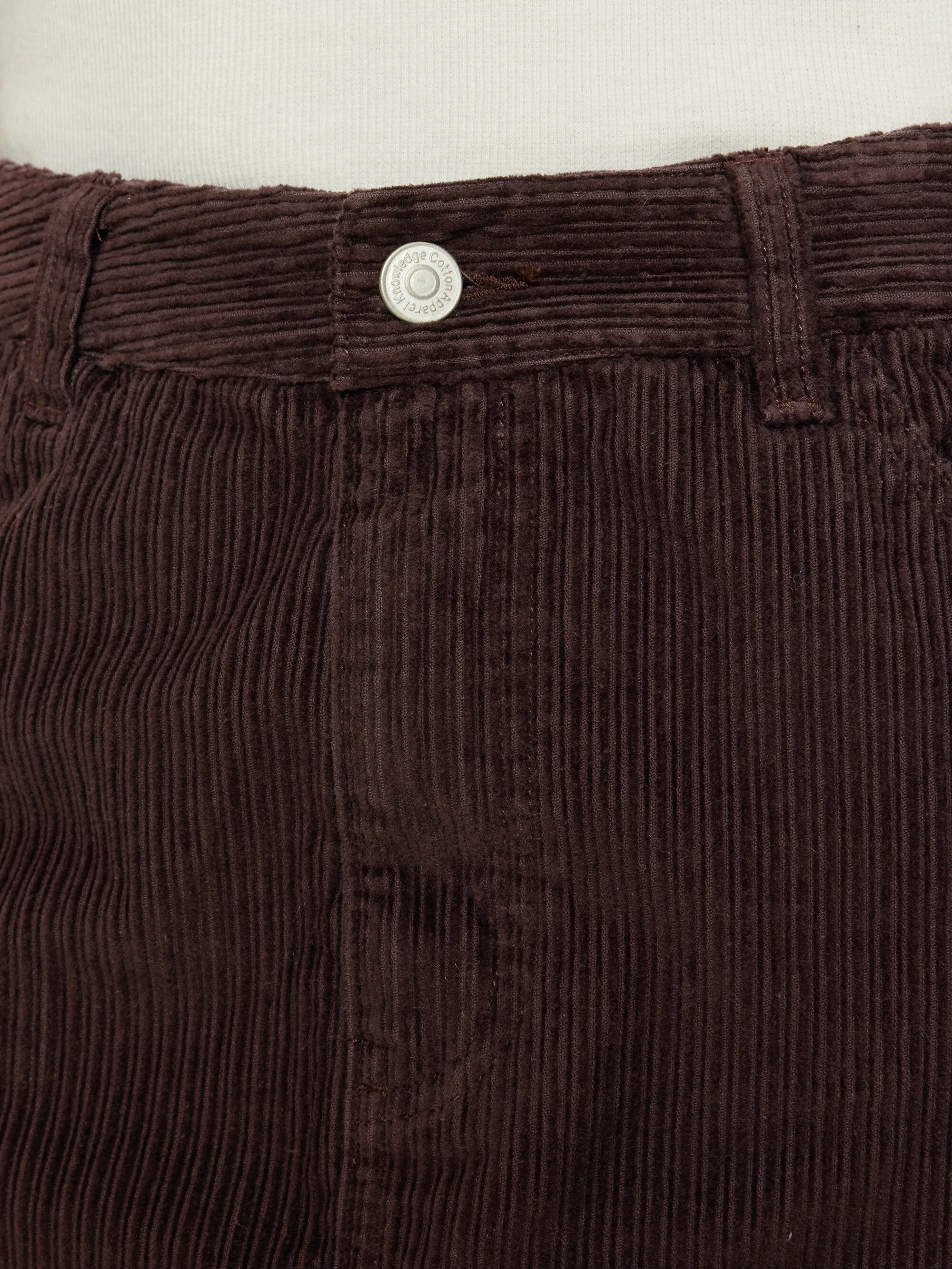 Irregular corduroy skirt - GOTS/Vegan - Chocolate Plum