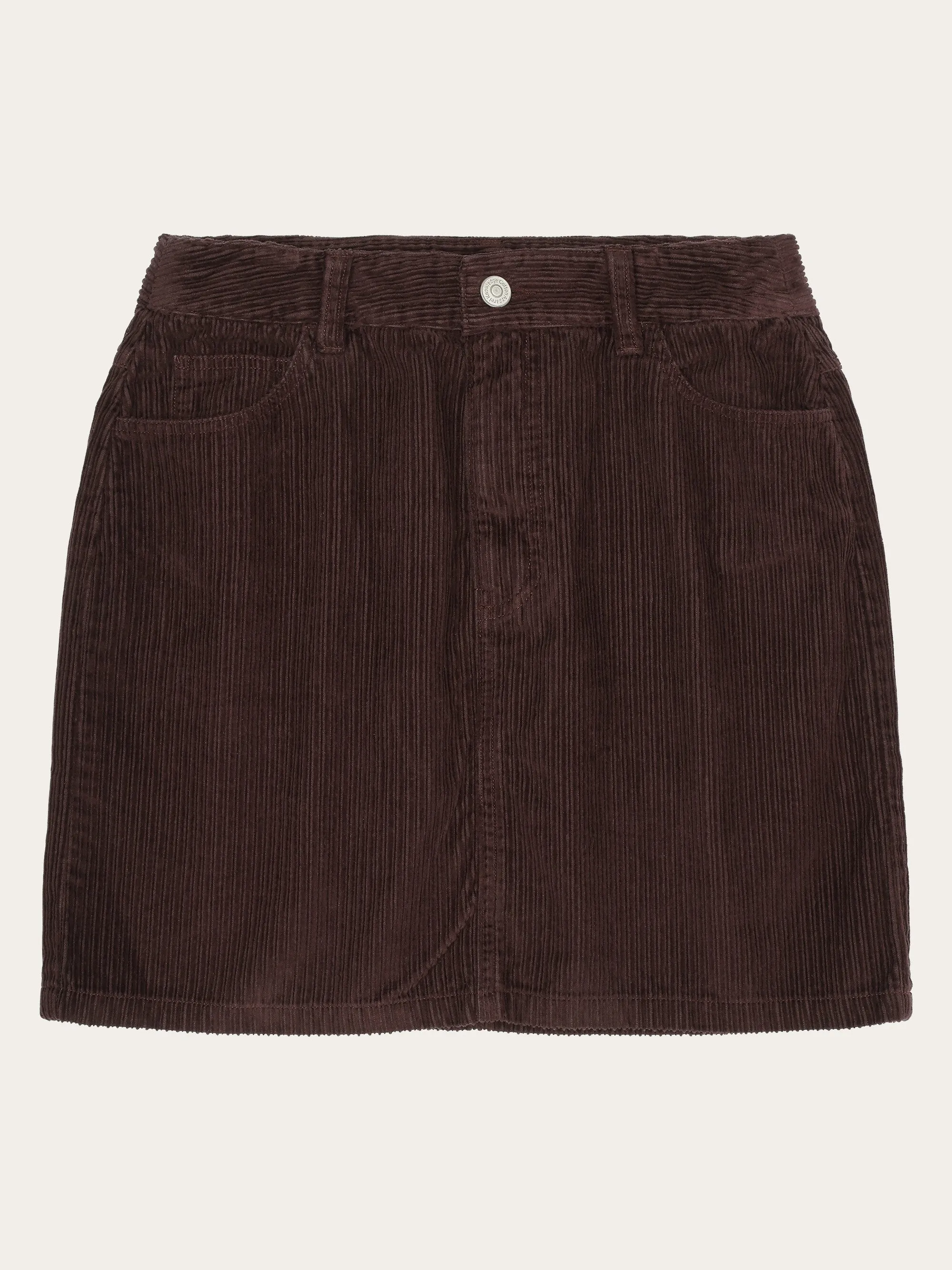 Irregular corduroy skirt - GOTS/Vegan - Chocolate Plum