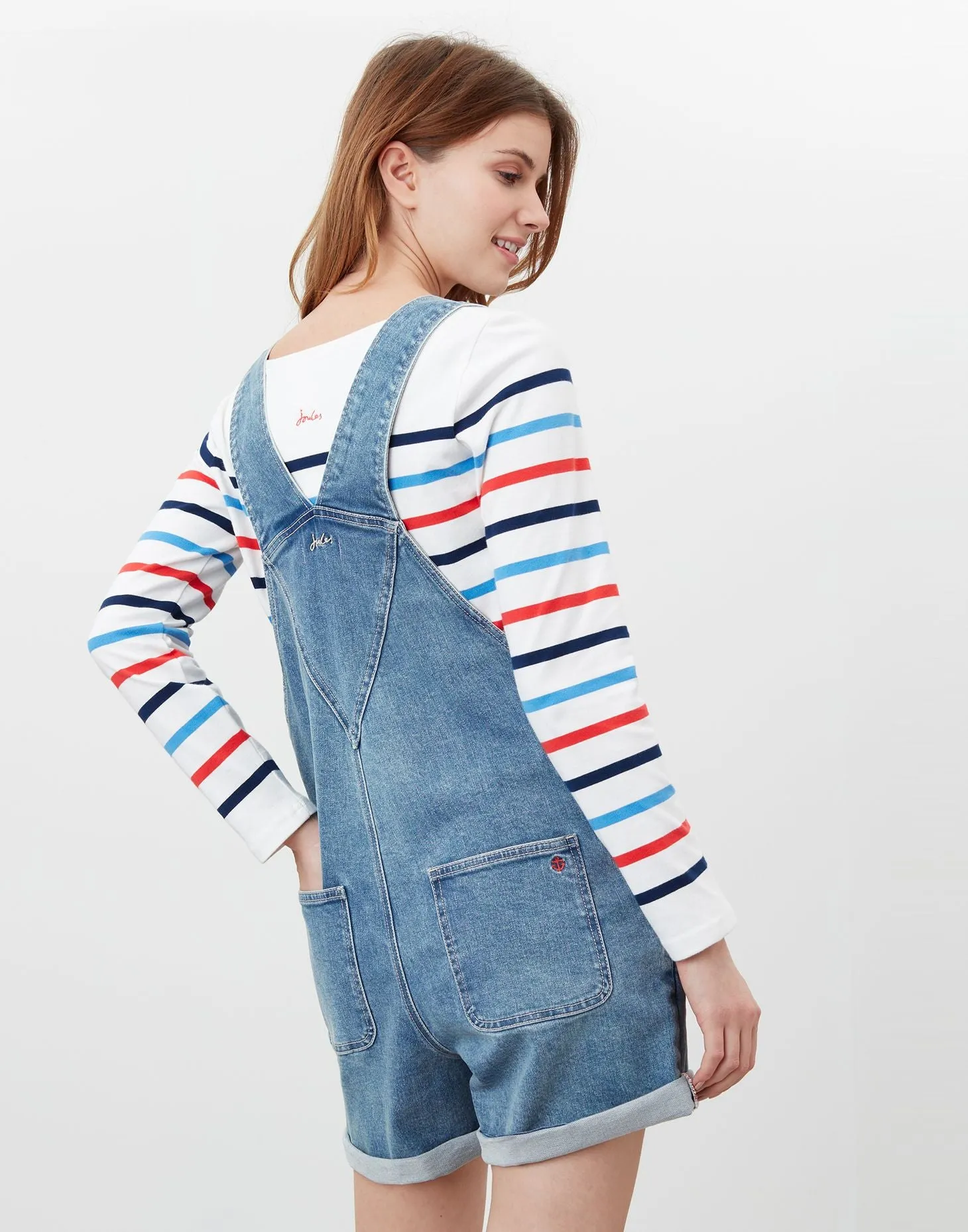 Joules Garland Short Denim Dungarees