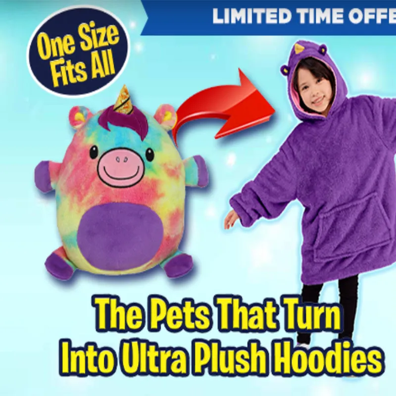 Kids Pets Hoodie Blanket Hoodie Children's Sweatshirt Pet Shaped