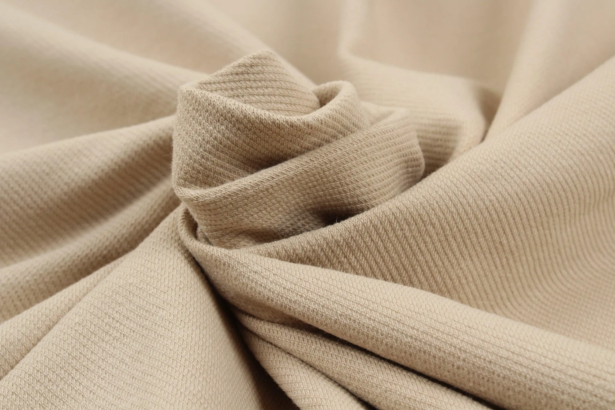 Knitted Cotton Twill - Beige