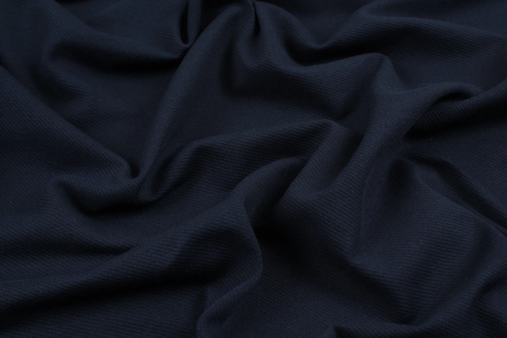 Knitted Cotton Twill - Navy