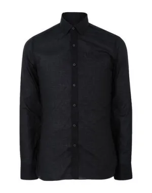 Lanvin Man Shirt Black 15 inches-neck