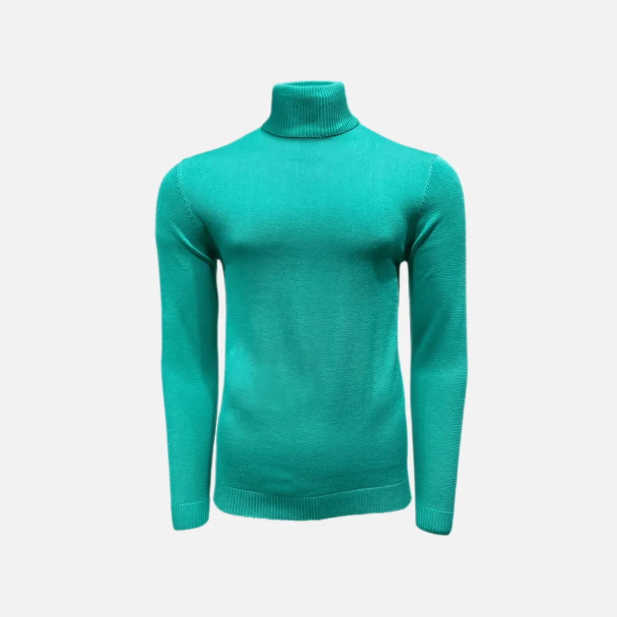 Lavane' 501T Slim Fit Turtleneck Pullover Turq