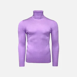 Lavane' 501T Slim Fit Turtleneck Pullover Voilet