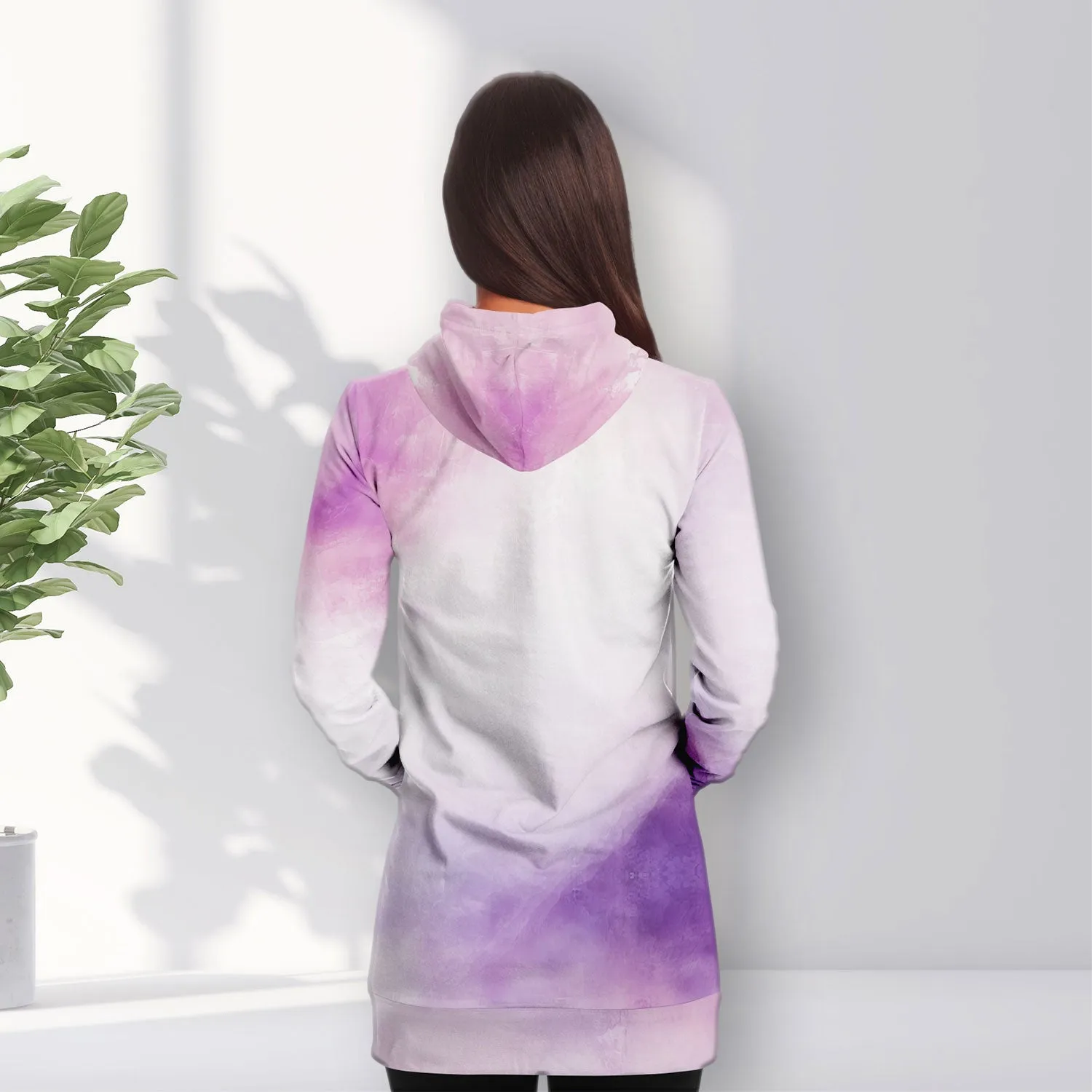 Longline Hoodie Joyful Petals