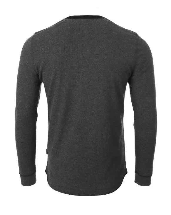 Mens Casual Thermal Long Sleeve Henley Shirt