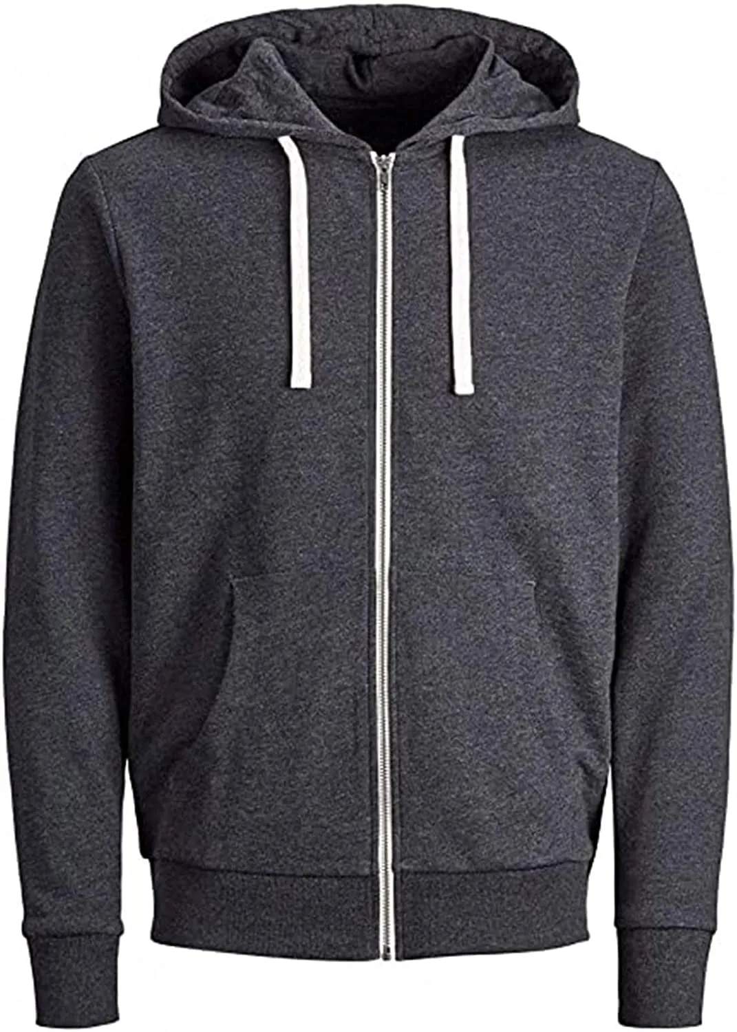 Men's Slim Fit Lightweight Zip-Up Hoodie with Kanga Pocket