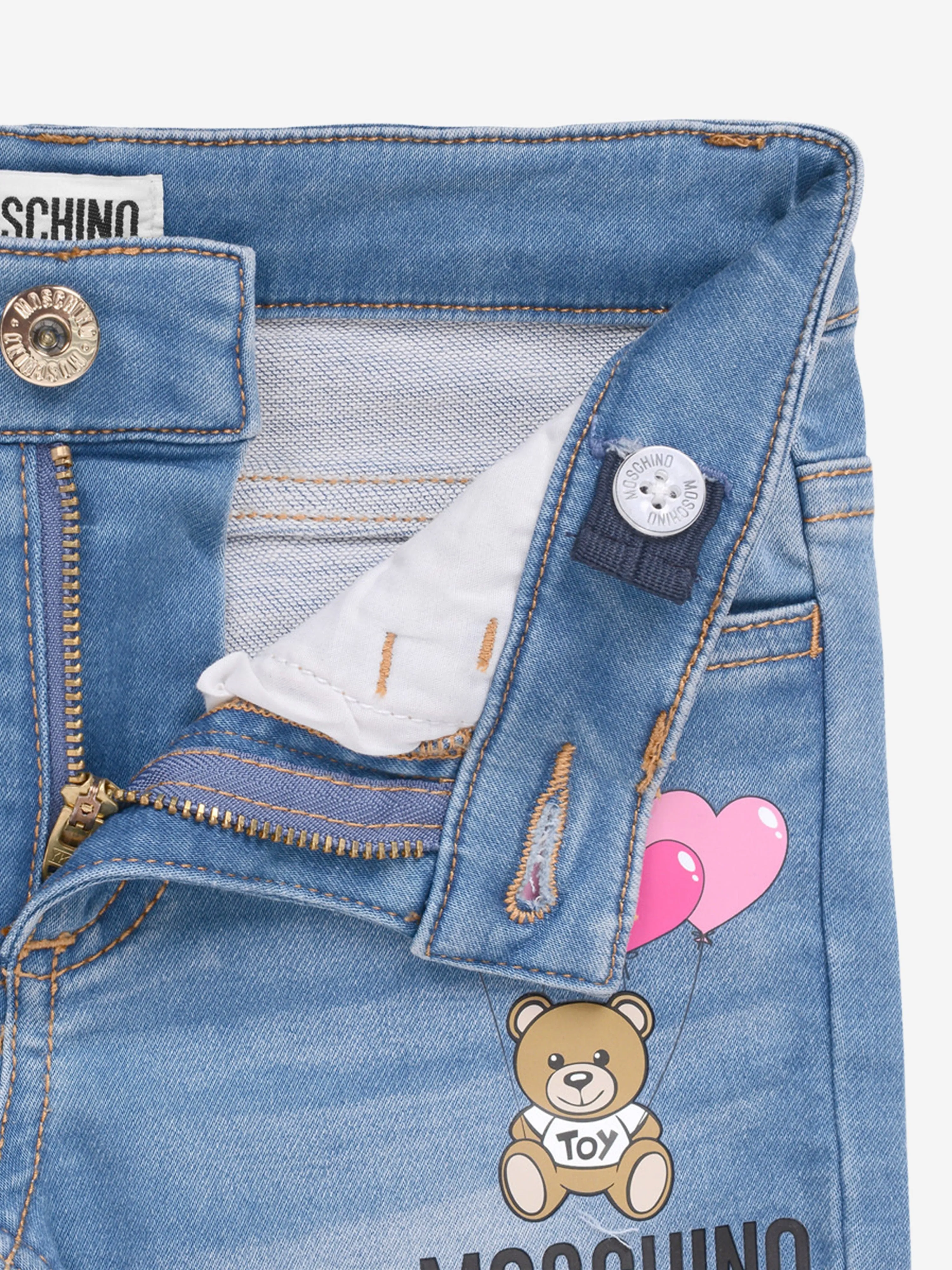 Moschino Girls Jeans - Denim Teddy Jeans