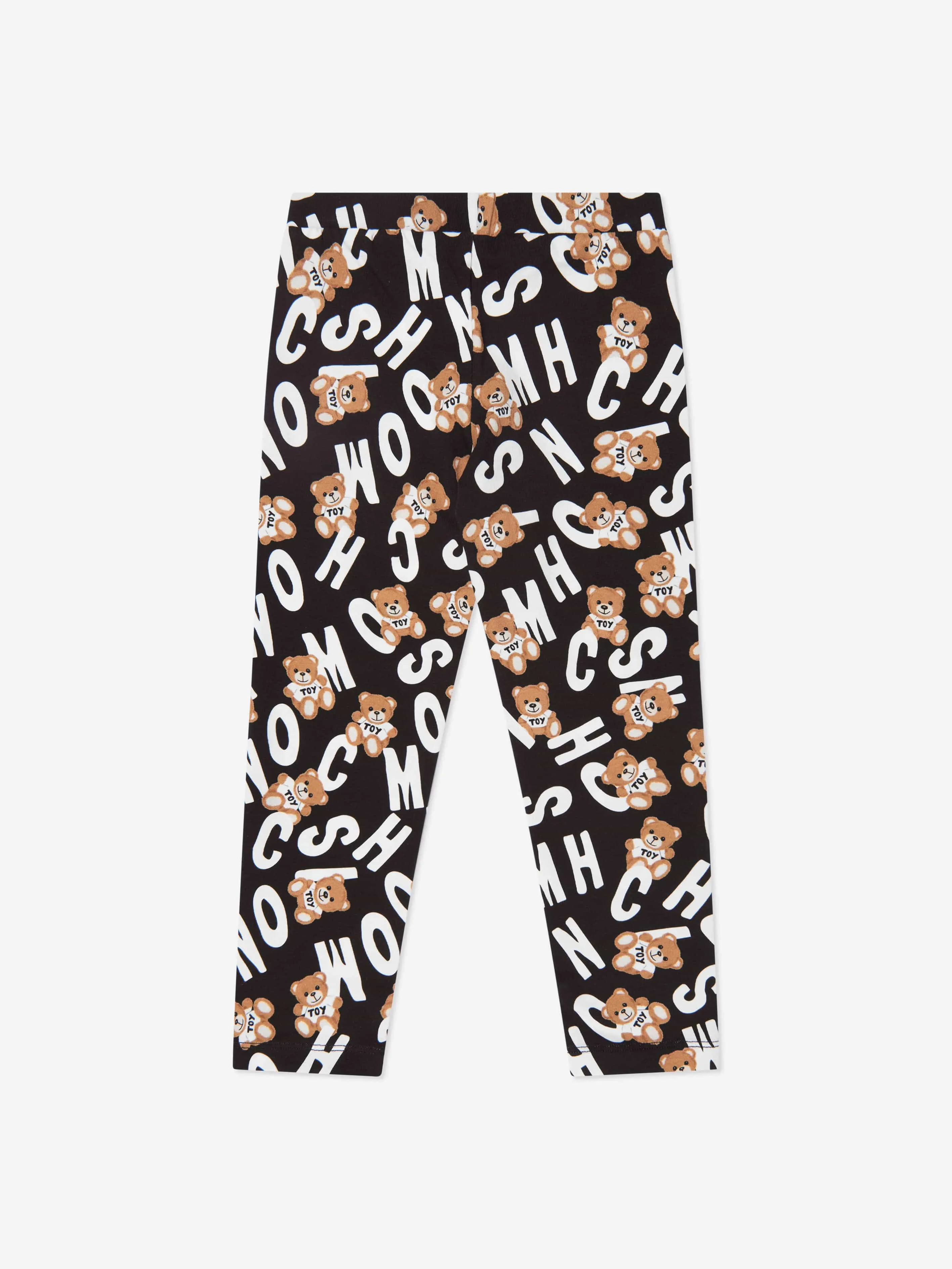 Moschino Girls Teddy Logo Leggings in Black