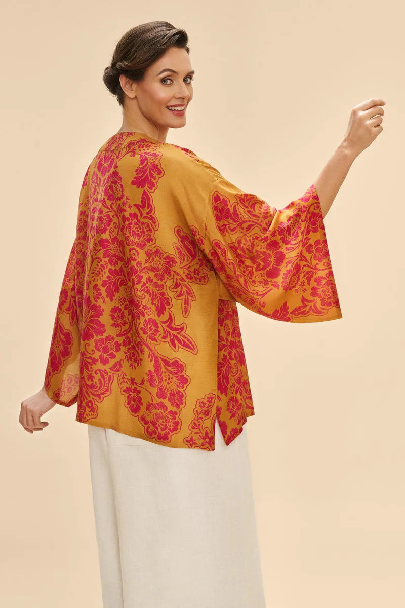 Mustard Tapestry Kimono Jacket