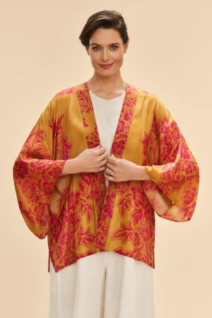 Mustard Tapestry Kimono Jacket