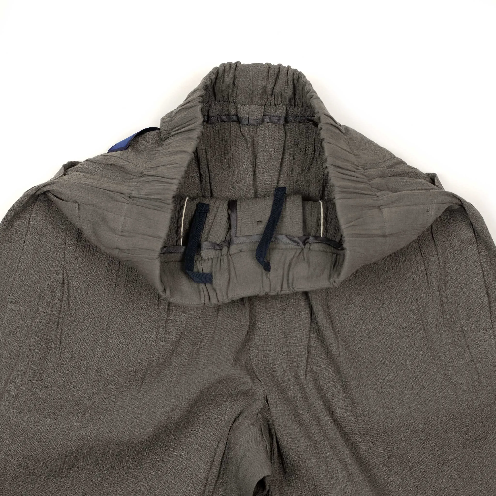 Pajama easy pants in grey Italian linen and rayon