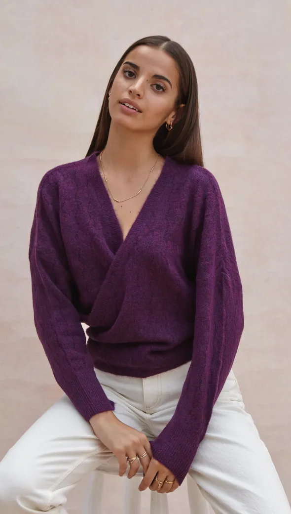 PIA CARDIGAN - FUCHSIA PURPLE