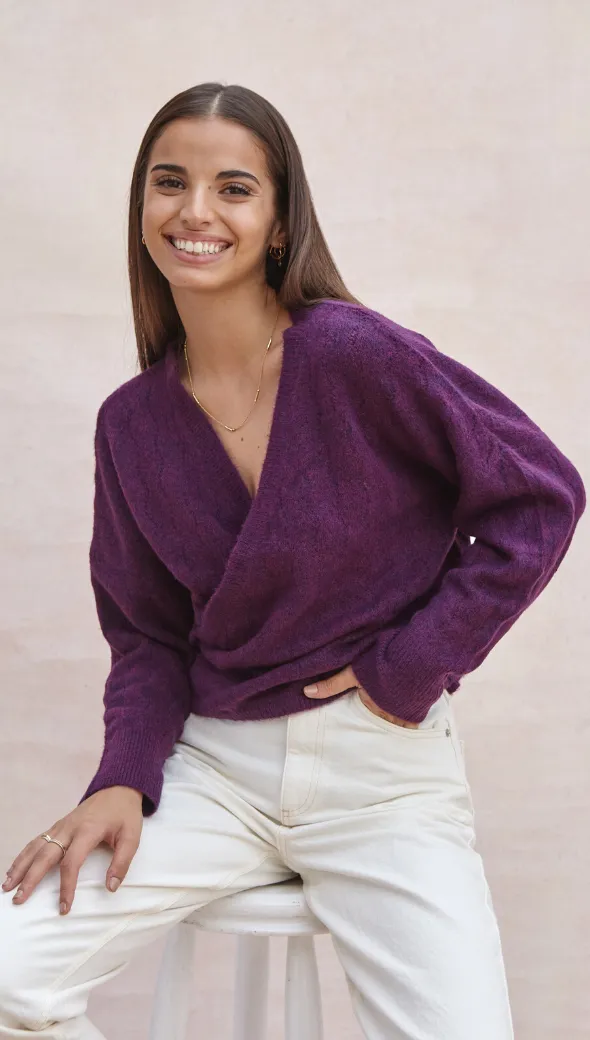 PIA CARDIGAN - FUCHSIA PURPLE