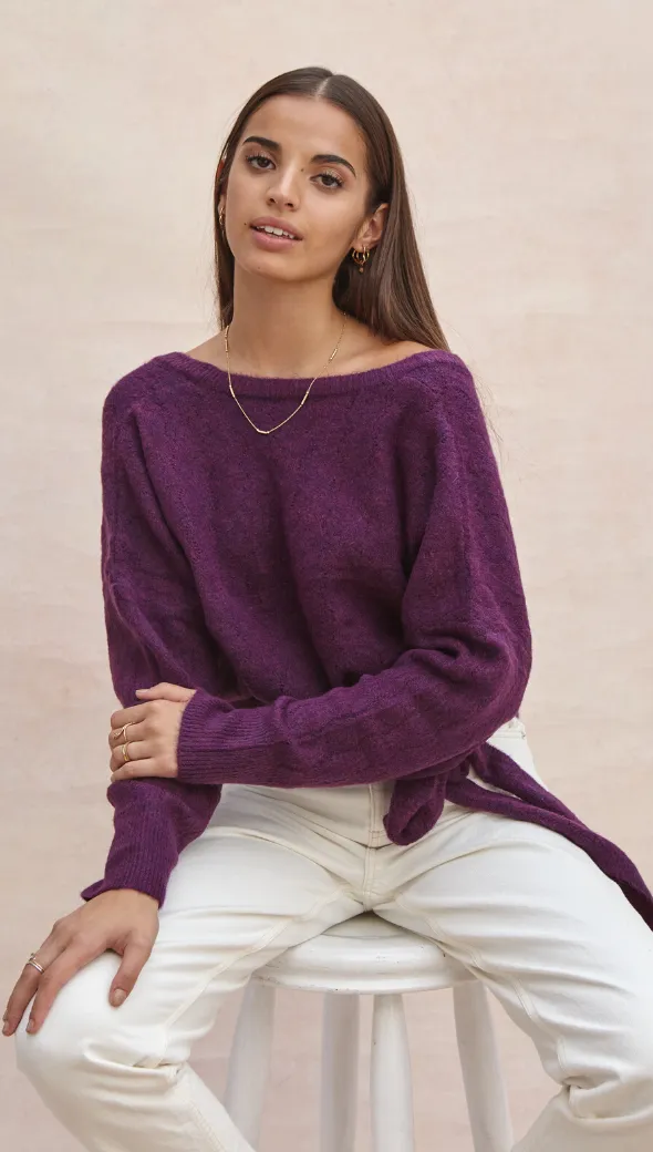 PIA CARDIGAN - FUCHSIA PURPLE