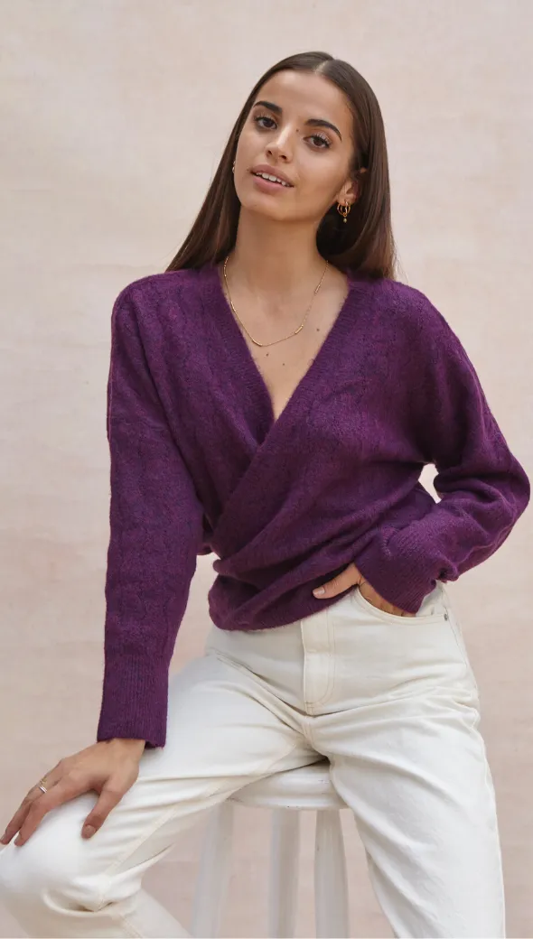 PIA CARDIGAN - FUCHSIA PURPLE