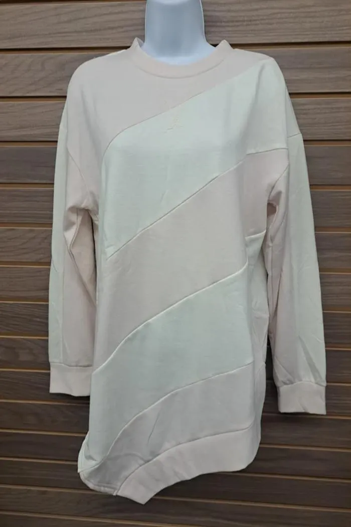 Pink & Cream Diagonal Stripe Long