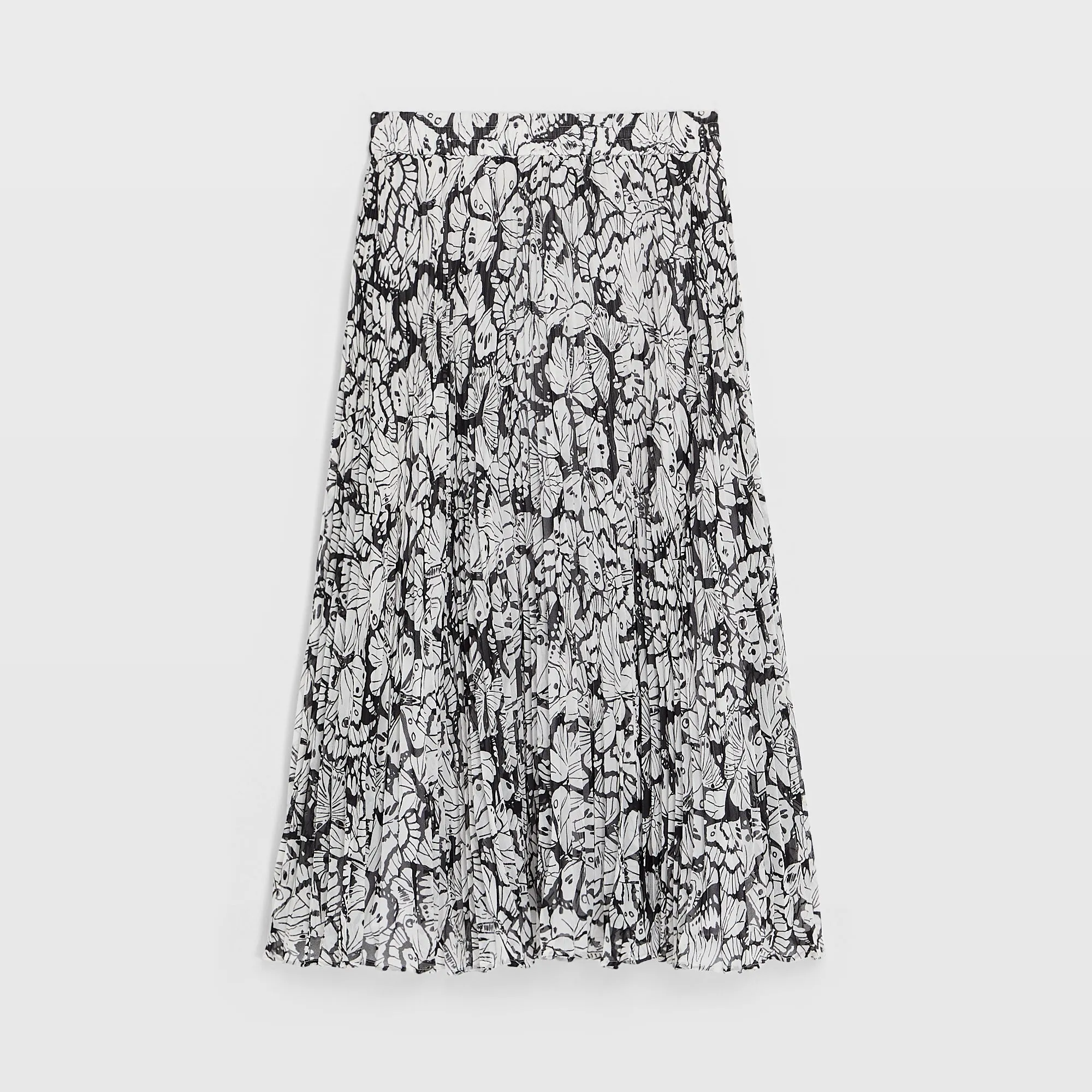 Printed Pleat Skirt