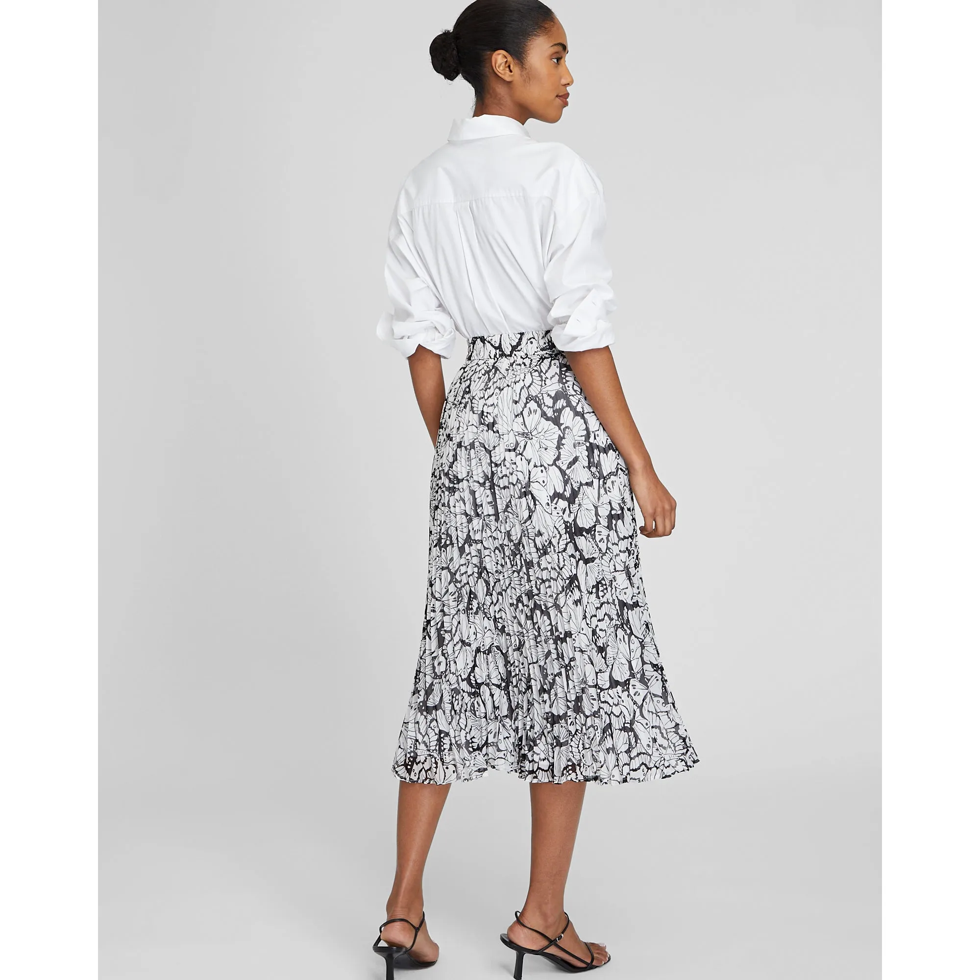 Printed Pleat Skirt