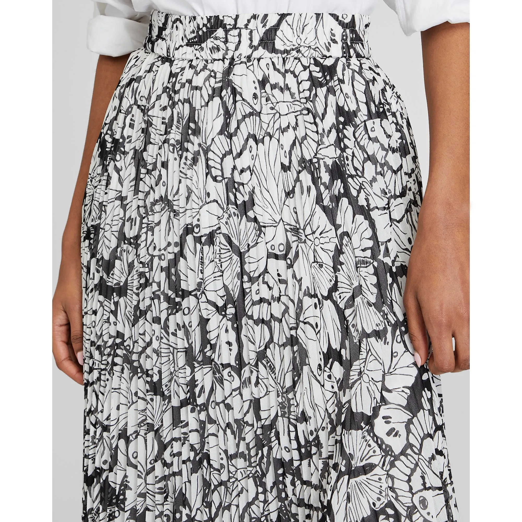 Printed Pleat Skirt