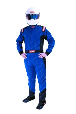 RaceQuip One Piece Single Layer Fire Suit - Blue - XL - 130926