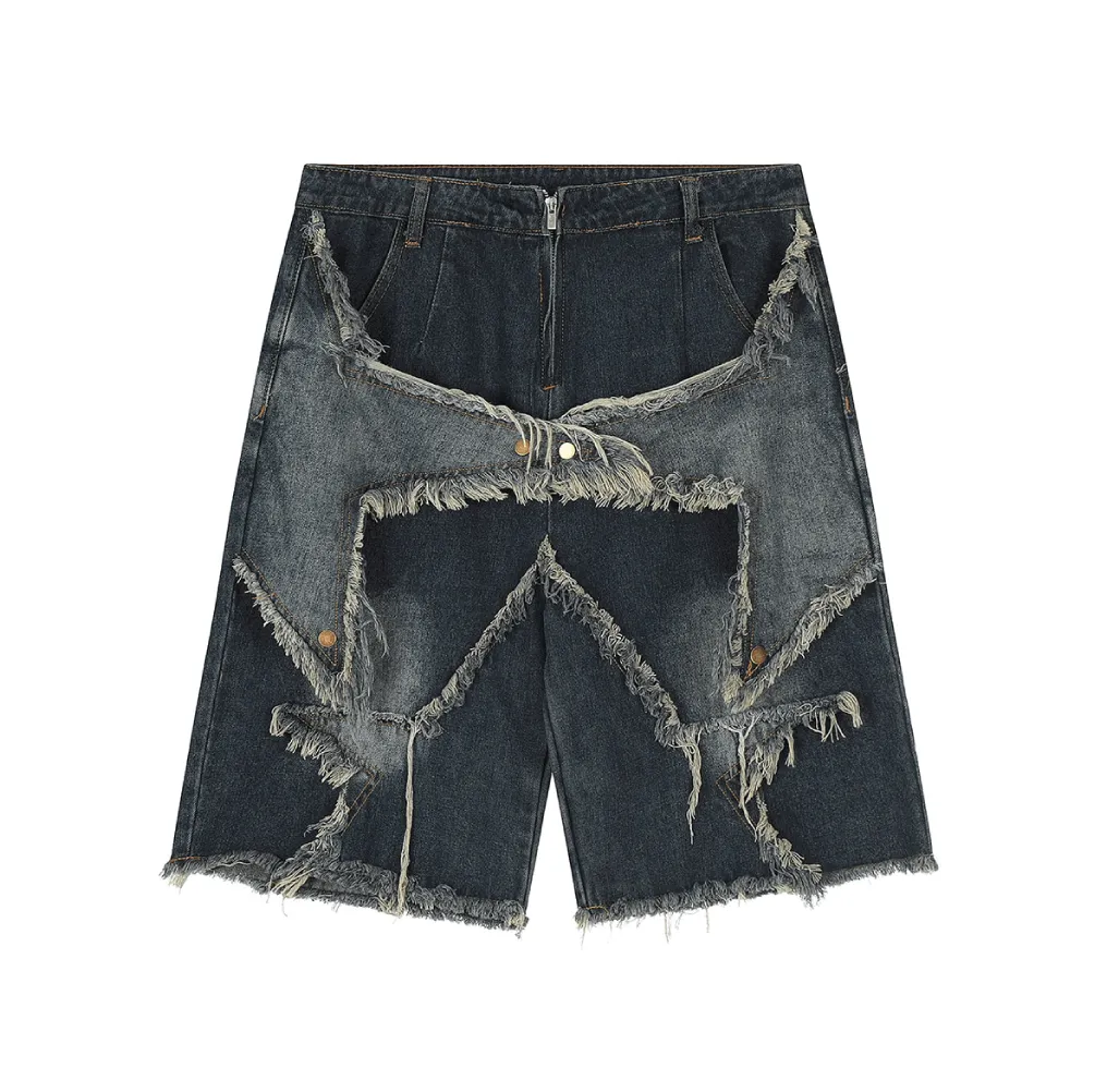 Raw Hem Star Jorts