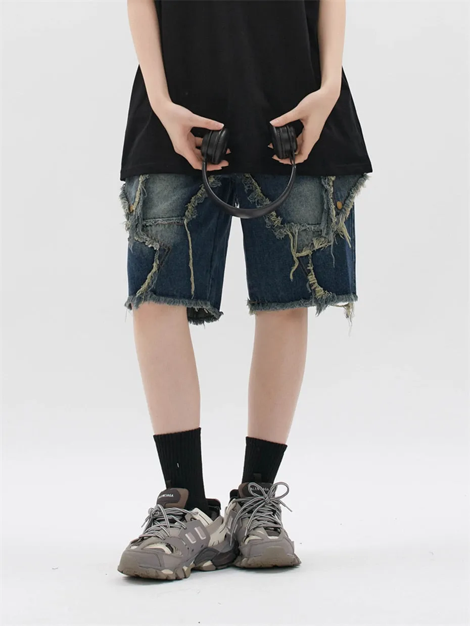 Raw Hem Star Jorts