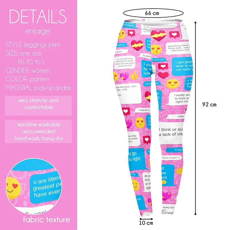 Regular Leggings (8-12 UK Size) - Flirty Messenger