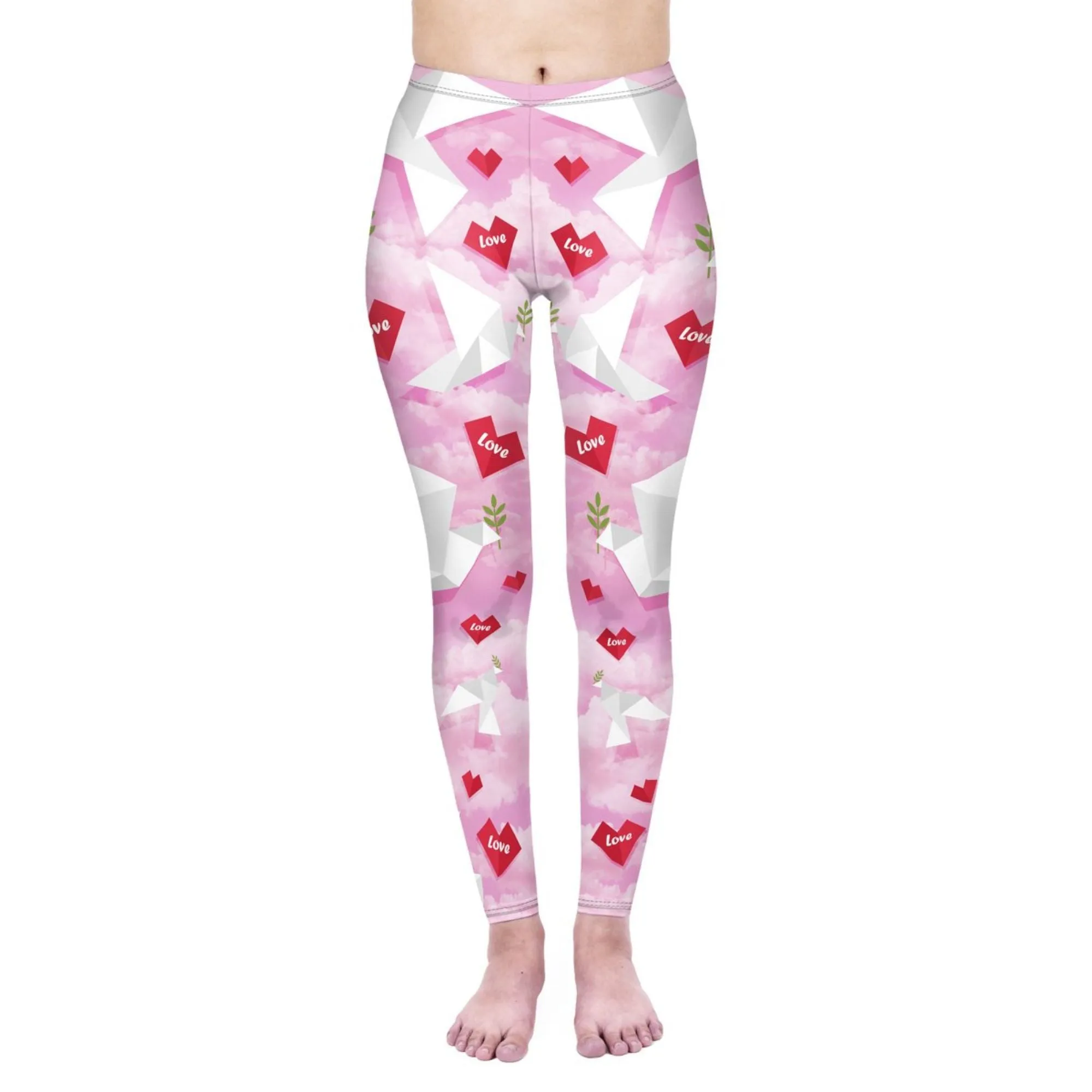 Regular Leggings (8-12 UK Size) - Origami Love Doves