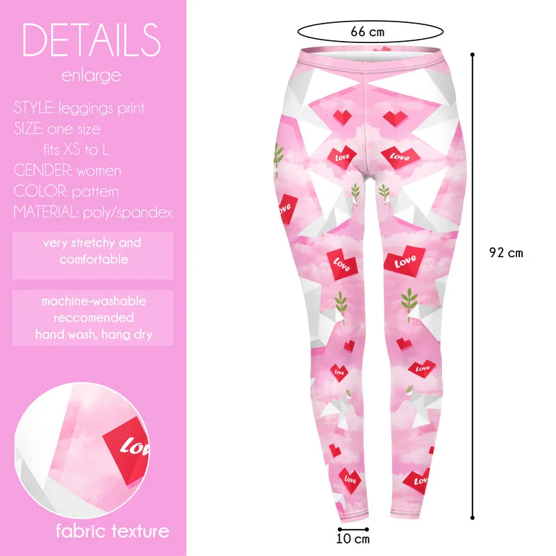 Regular Leggings (8-12 UK Size) - Origami Love Doves