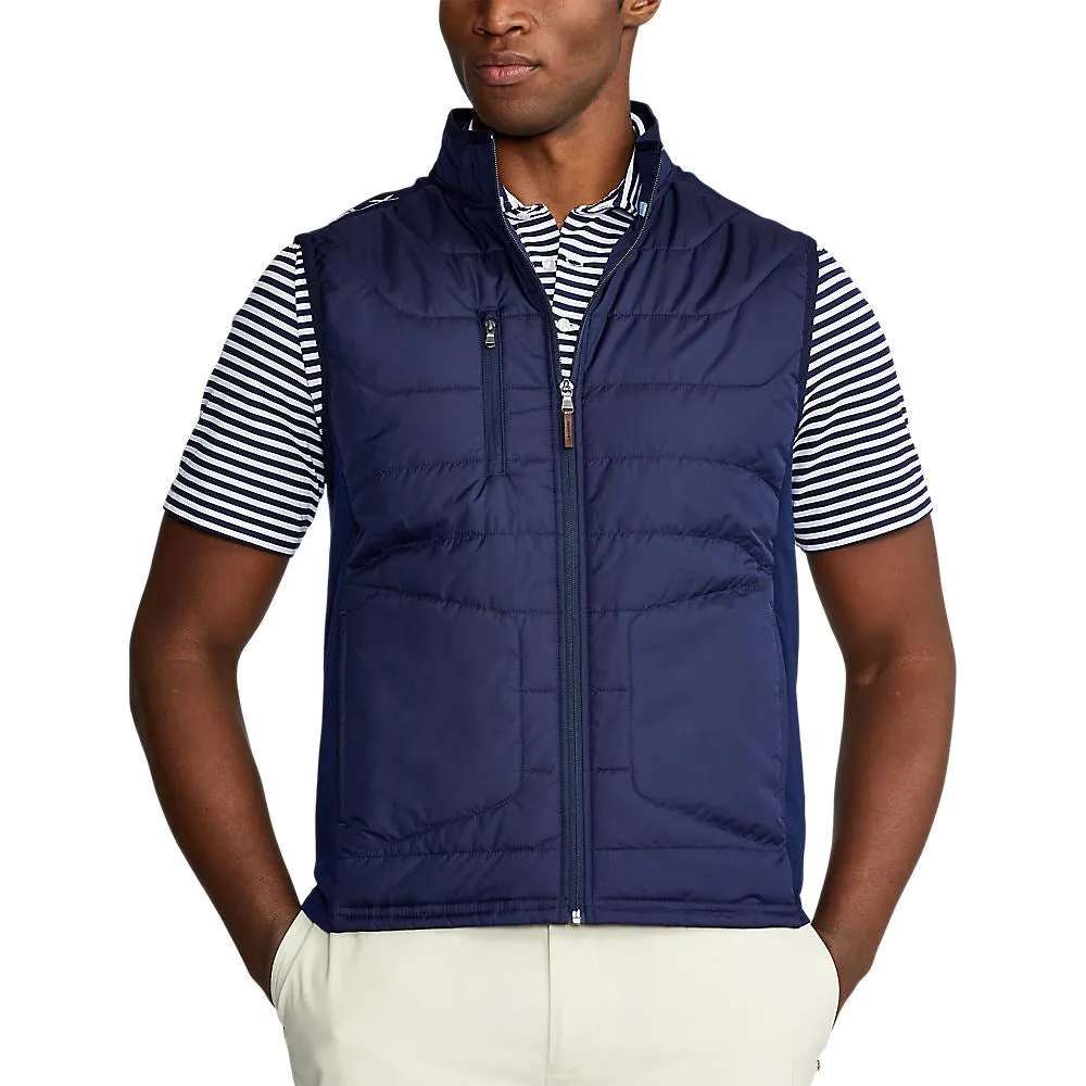 RLX Ralph Lauren Cool Wool Full Zip Golf Vest - French Navy