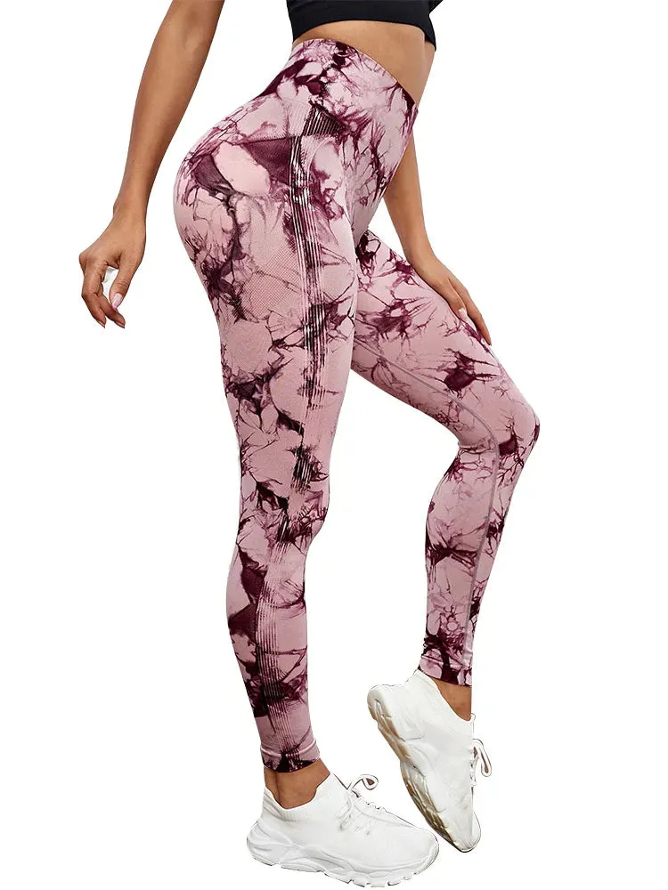 Scrunch Butt Leggings, Bum Enhancing Leggings - Tie Dye Scrunch Leggings